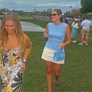 SUSAMUSA Sky Blue Sleeveless Tank Top open back